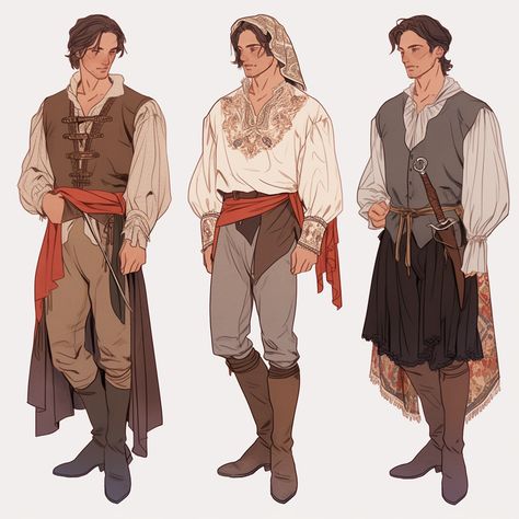 Pirate Magic Items, 1600s Character Design, French Fantasy Art, Historical Male Fashion, Midevil Oc Art, Armless Character Design, French Aristocracy Fashion, Elegant Character Design Male, French Revolution Character Design