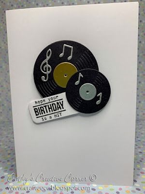 Cathy's Creative Corner: Hope your birthday is a hit! Cricut Birthday Cards, Musical Cards, Men Cards, Cricut Birthday, Musical Theme, Creative Corner, Making Cards, Music Themed, Music Design