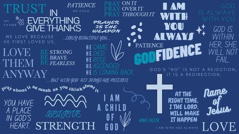 Blue words of encouragement Made in Canva Encourage Wallpaper, Christian Pc Wallpaper, Christian Laptop Wallpaper, Blue Computer Wallpaper, Blue Bible Verse, Bible Verse Desktop Wallpaper, Christian Desktop Wallpaper, Good Christian Movies, Blue Bible