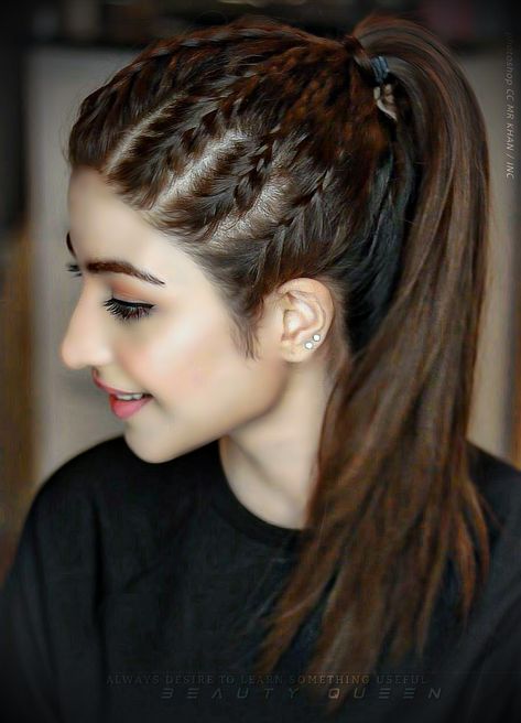 Kinza Hashmi, Hair Style Vedio, Easy Hairstyles For Thick Hair, Beautiful Tiaras, Smiling Faces, Hair Tips Video, Front Hair Styles, Hair Tutorials For Medium Hair, Hair Up Styles