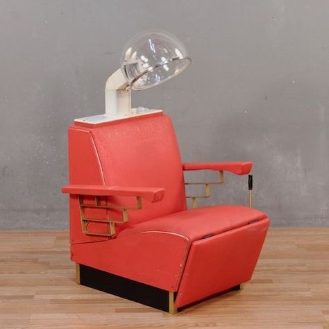 Furnish Green’s Instagram post: “New arrival: amazing 1950s Koken Luxor Retro Salon Hair Dryer Armchair ❤️ features footrest and is still functional! $352” Salon Hair Dryer, Vintage Hair Salons, Salon Suites, Luxor, Hair Dryer, Vintage Hairstyles, Apartment Design, Recliner Chair, Hair Salon