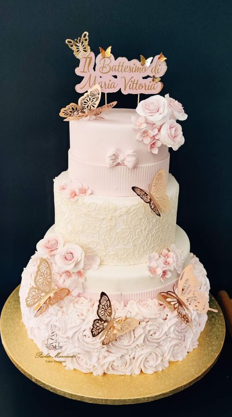 Quince Cakes Pink Butterfly, Pink Quince Backdrop, Quinceanera Butterfly Cake, Butterfly Quince Cake, Cake Quince, Xv Cakes, Butterfly Sweet 16, Butterfly Theme Cake, Quince Cakes