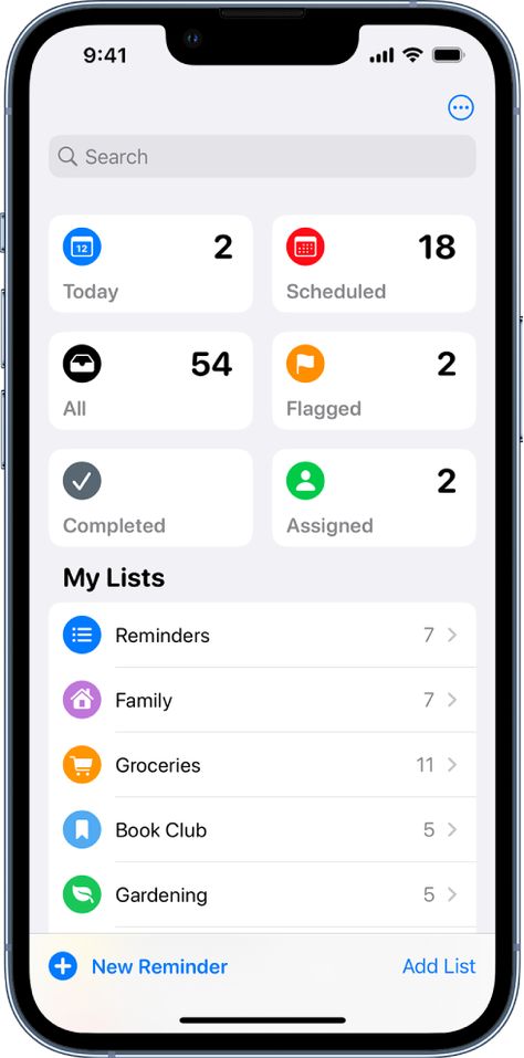 Search and organize lists in Reminders on iPhone - Apple Support Reminders Iphone Organization, Apple Reminders Aesthetic, Reminders On Iphone, Apple Reminders, Iphone Reminders, Iphone Notes, Ios Apple, Organization Lists, Apple Support