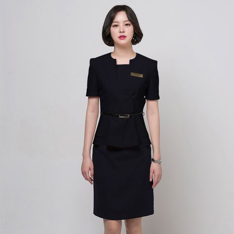 Hospitality Uniform Front Office, Hotel Front Office Uniform, Hotel Receptionist Outfit, Hotel Uniform Receptionist, Front Office Uniform, Classy Uniform, Receptionist Uniform, Receptionist Outfit Front Desk, Sales Outfit