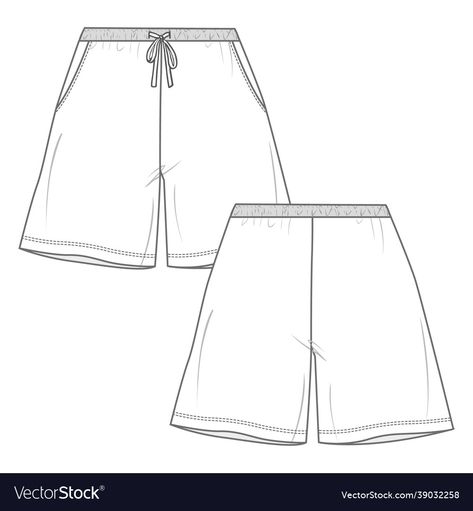 Shorts Template, Fashion Flat Sketch, Hipster Haircut, Shorts Drawing, Shorts Design, Hipster Hairstyles, Illustration Template, Ladies Shorts, Drawing Tutorials For Kids