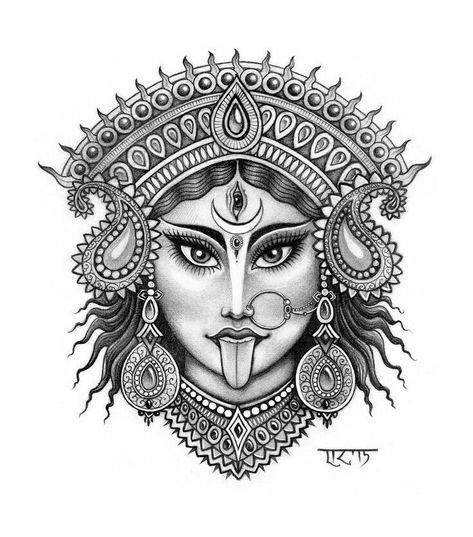 Buddhist Symbol Tattoos, Kali Tattoo, Hindu Tattoos, Ma Tattoo, Durga Ma, Polynesian Tattoos, Kali Mata, Kali Ma, Shiva Tattoo Design