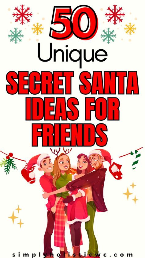 50 Fun Secret Santa Gift Ideas for Everyone. people at christmas Secret Santa Ideas For Friends, Friend Gift Exchange, Secret Santa Ideas, Secret Santa Gift Ideas, Best Secret Santa Gifts, Santa Ideas, Secret Santa Gift Exchange, Gift Ideas For Friends, Secret Santa Presents