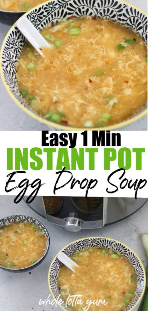 Instant Pot Egg Drop Soup Whole Lotta Yum, Egg And Grapefruit Diet, The Egg Diet, Egg Diet Plan, Soup Appetizers, Egg Drop Soup, Instant Pot Soup Recipes, Boiled Egg Diet, Egg Drop