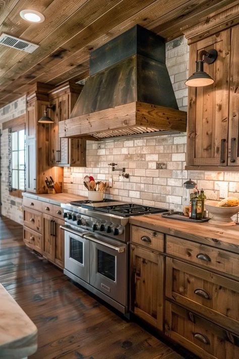 🌼 Farmhouse Kitchen Ideas that will never go out of style | VIVA Modern Farmhouse Kitchen Ideas, Country Style Farmhouse, Timeless Farmhouse, Ranch Kitchen, Farmhouse Kitchen Ideas, Farmhouse Kitchens, Kitchen Cabinet Styles, Rustic Kitchen Design, Cabin Kitchens