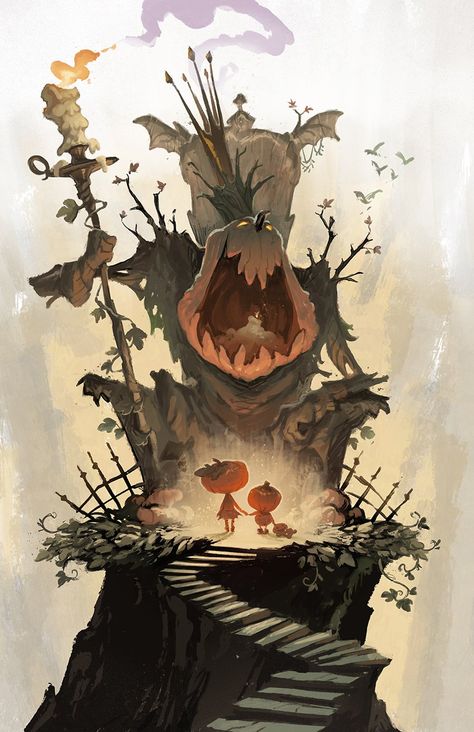 John Loren on Twitter: "A visit to the Pumpkin King.   One more for the 🎃 season!… " Pumpkin Illustration Halloween, The Pumpkin King, Pumpkin Illustration, Pumpkin King, Halloween Artwork, Halloween Illustration, Halloween Painting, Illustration Character Design, Halloween Art