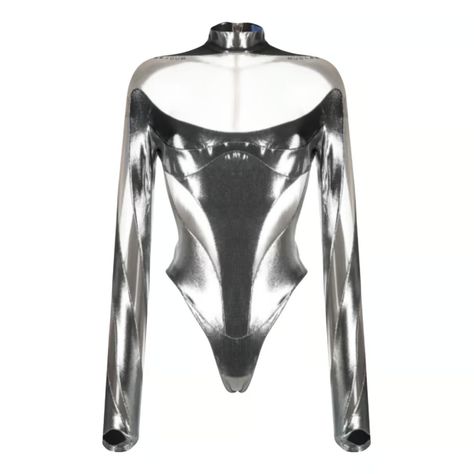 Mugler Tops for Women - Vestiaire Collective Mugler Top, Knit Wear, Stage Outfits, Tops For Women, White Long Sleeve, Midnight Blue, Fashion Ideas, Fashion Item, Pretty Outfits