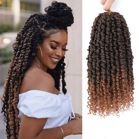 PRICES MAY VARY. ✅NAYOO Passion Twist Hair - 100% Handmade by professional braid stylists(not manufactured). Pre-twisted passion twist braiding hair, no frizz, no chemicals, shedding free, tangle free, curly crochet hair extension for black women. ✅Size & Color - (8 Packs, Passion Twist Hair 12 Inch, T30). Passion twist hair options: 5 size (10inch, 12inch, 14inch, 18inch, 24inch), 5 colors available (1B,#2,#4,T27,T30). Weight: 50g/pack, 12 strands per pack. Usually 8 pack is enough for a head. Passion Twist Crochet, Passion Twist Hair, Spring Twist Hair, Synthetic Braiding Hair, Curly Extensions, Braiding Hair Extensions, Passion Twists, Curly Braids, Curly Crochet Hair Styles