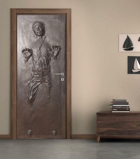 Han Solo Carbonite DOOR WRAP Decal Wall Sticker Mural. Home Decorations Ideas For Star Wars Lovers Fans. Star Wars Gift Ideas. Star Wars Wall Decal, Han Solo Carbonite, Door Wrap, Star Wars Items, Mural Home, Star Wars Room, Door Wraps, Door Murals, Door Decals