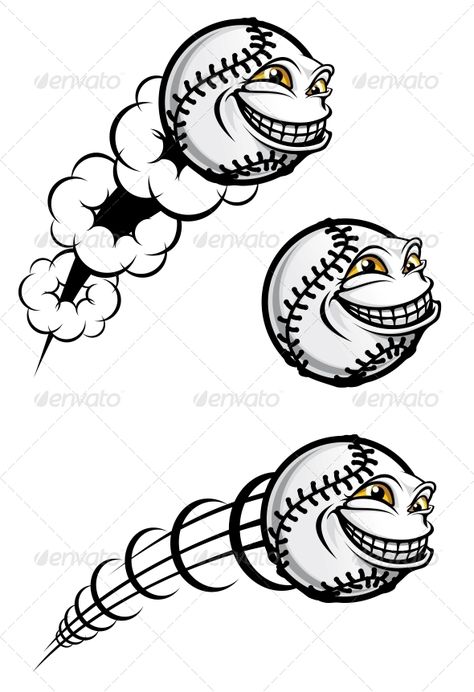 Cool Tattoo Drawings, Iron Maiden Eddie, Funny Baseball, Baseball Ball, Baseball Humor, Graffiti Designs, Cartoon Tattoos, Graffiti Drawing, Web Icons