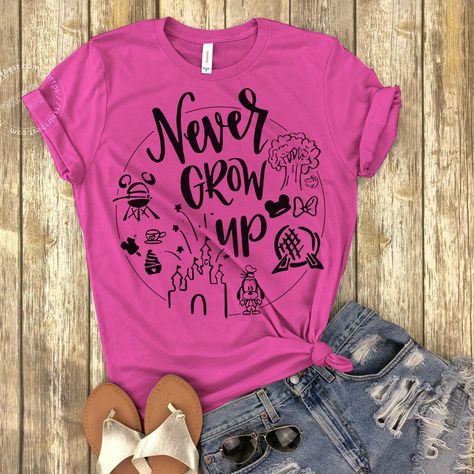 Disney Attire, Disney Cricut, Disney Vinyl, Cricut Disney, Disney Wear, Disneyland Shirt, Universal Parks, Matching Disney Shirts, Custom Made T Shirts