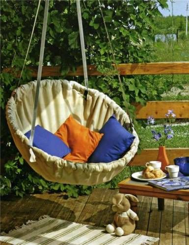 Round Hammock Kursi Outdoor, Diy Hanging Chair, Circle Chair, Outdoor Cabana, Diy Muebles Ideas, Diy Hammock, Outdoor Furniture Chairs, Leather Chairs, Diy Garden Furniture