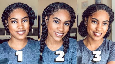 Two Twists On Natural Hair, Chunky Flat Twist, Flat Twist Crown Natural Hair, Two Flat Twist Hairstyles, Natural Flat Twist Hairstyles Protective Styles, Two Twist Natural Hair, Easy Protective Styles For Curly Hair, Protective Style For Curly Hair, Protective Hair Styles For Natural Hair