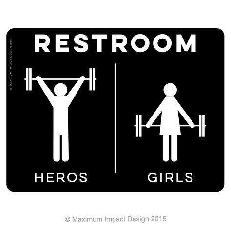 Toilet Logo, Commercial Gym Design, Gym Design Interior, Crossfit Box, Basement Gym, Gym Interior, Gym Art, Full Body Hiit Workout, Restroom Sign