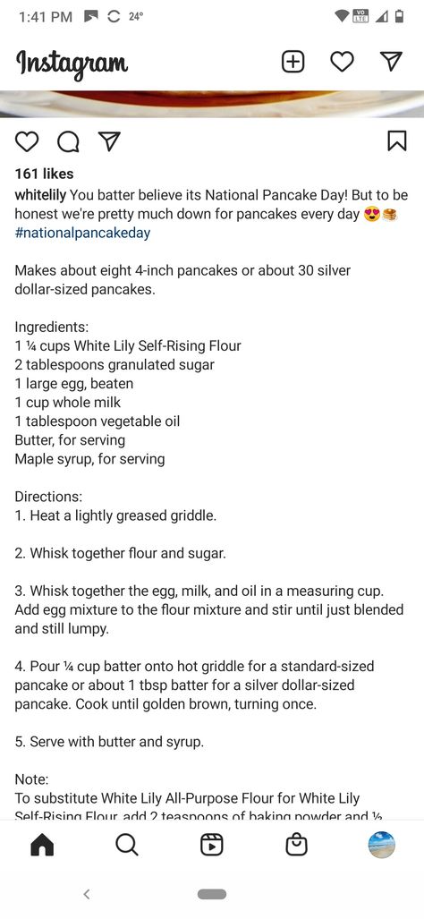 Pancakes Recipe Self Rising Flour, Self Rising Flour Pancakes Recipes, White Lily Self Rising Flour Recipes, Pancake Recipe With Self Rising Flour, Waffle Recipe Self Rising Flour, Pancakes With Self Rising Flour, Pancake Recipies, White Lily Flour, Silver Dollar Pancakes