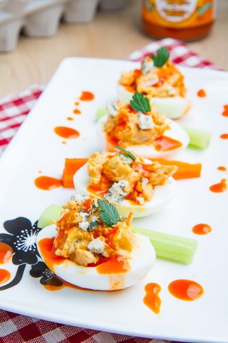 Buffalo Chicken Deviled Eggs | YEP! Chicken Deviled Eggs, Eggs Deviled, Stuffed Burger, Football Party Foods, Devilled Eggs, Closet Cooking, Football Party Food, Tailgating Recipes, Bride Shower