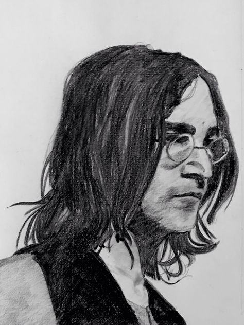 John Lennon Sketch, The Beatles Sketch, John Lennon Fanart, Beatles Sketch, The Beatles Painting, John Lennon Drawing, Beatles Painting, Beatles Fan Art, Human Sketch