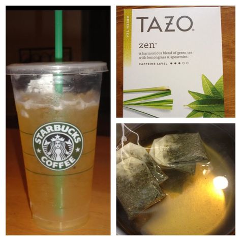 Here is a copycat recipe to make your own Starbucks Venti Iced Green Tea for under .25 cents! Tea Concentrate Recipe, Iced Green Tea Recipe, Starbucks Green Tea, Green Tea Lemonade, Tazo Tea, Green Tea Drinks, Peach Green Tea, Making Iced Tea, Green Tea Recipes