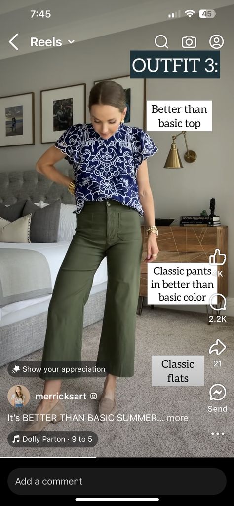 Olive Culottes Outfit, Olive Pants Outfit, Culottes Outfit, Olive Pants, Classic Pants, Dolly Parton, Basic Tops, Basic Colors, Style Board