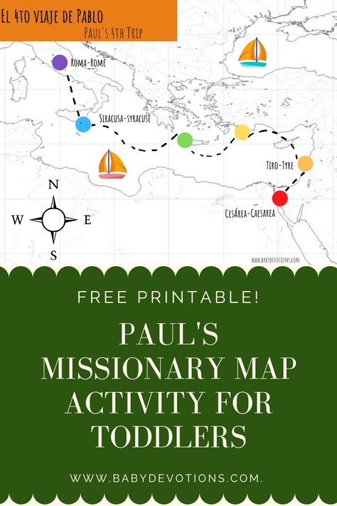 Paul’s Missionary Journey, Paul's Journey Craft For Kids, Paul Missionary Journey Craft, Paul And Barnabas Craft, Pauls Missionary Journey Crafts, Paul And Barnabas Activities, Paul And Barnabas Craft Sunday School, Missionary Crafts For Kids, Bible Basket