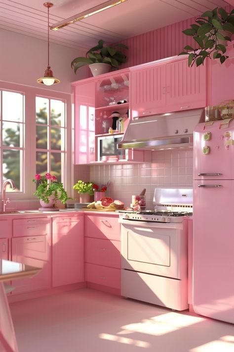 Rooms Makeover, Princess Energy, Cocina Ideas, Pastel Princess, Pink Closet, Kitchen Favorites, Kitchen Lighting Ideas, Pink Stuff, Goth Home Decor