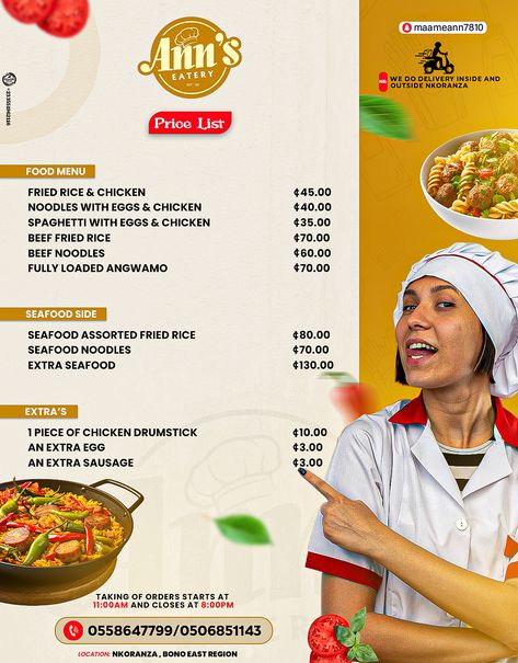 Price List #food #flyer Design Produk, Beef Fried Rice, Food Flyer, Chicken Fried Rice, Chicken Drumsticks, Beef And Noodles, Price List, Food Menu, Fried Rice