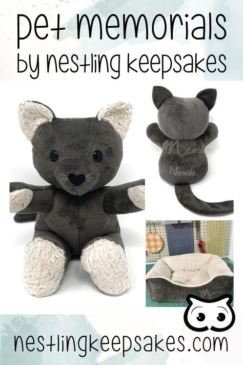 Pet Memorials by Nestling Keepsakes Pet Memorial Keepsake Ideas, Pet Fur Keepsake, Pet Keepsake Ideas, Kitty Memorial, Cat Memorial Ideas, Memorial Ideas, Keepsake Bear, Pet Keepsake, Cats Diy Projects