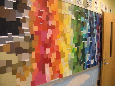 Paint chip bulletin board. Paint Chip, Paint Chips, Bulletin Boards, Bulletin Board, Chips, Paint, Art