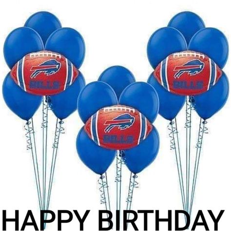 Bouquet Balloons, Buffalo Bills Stuff, Football Balloons, Buffalo Bills Logo, Christmas Snowflakes Ornaments, Buffalo Bills Football, Bills Football, Happy Birthday Wishes Cards, Super Bowl Party