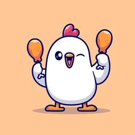 Catalyststuff | Freepik Fried Chicken Cartoon, Chicken Icon, Chicken Mascot, Chicken Cartoon, Chicken Buns, Chicken Vector, Chicken Logo, Chicken Illustration, Animal Food