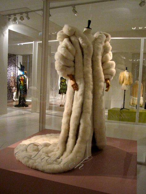 Jean Louis of Hollywood, swan-down coat and dress with tassels for Marlene Dietrich, 1957; Front Wedding Silk Dress, Silk Dress Outfit, Dream Garden Wedding, Fashion Museum, Museum Fashion, Fabulous Furs, Marlene Dietrich, Vintage Fur, Movie Costumes