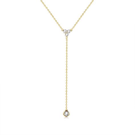 PRICES MAY VARY. Ultra dainty lariat necklace that creates a subtle chic. One of the most versatile piece for layering. Find the matching ring, station necklace, earrings from our store. This cluster cz collection goes with everything and easy to dress up or down. Crafted in sterling silver, it's plated in 18k gold to ensure a long lasting brilliant finish that is nickle free, lead free, and hypoallergenic. This necklace is 16" with a 2 inch extender. The drop chain including the bezel is approx Matching Ring, Sterling Necklaces, Station Necklace, Matching Rings, Lariat Necklace, Simple Necklace, Necklace Earrings, 18k Rose Gold, Rose Gold Plates