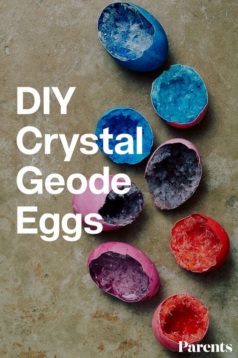 Epsom Salt Geodes, Salt Crystals Diy For Kids, Epsom Salt Crafts, Growing Crystals For Kids, Homemade Crystals, Epsom Salt Crystals, Crystals At Home, Crystals Crafts, Science Project For Kids