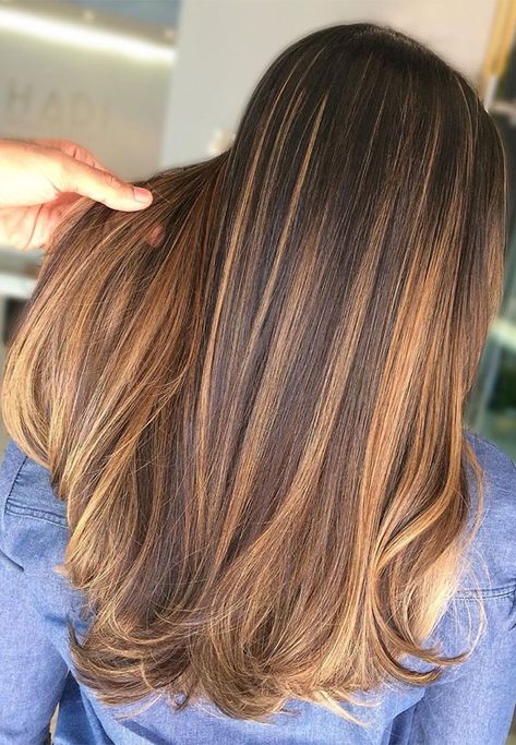 Best Spring and Summer Hair Color Ideas 1 - I Take You | Wedding Readings | Wedding Ideas | Wedding Dresses | Wedding Theme Dark Fall Hair, Wedding Hair Colors, Cinnamon Hair, Fall Hair Cuts, Honey Brown Hair, Bold Hair Color, Hot Hair Colors, Shoulder Hair, Brown Hair Balayage