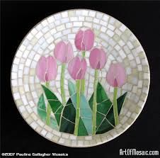 mosaic tulip - Google Search Flower Mosaic Art, Mozaik Art, Mosaics Art, Pink Mosaic, Stained Glass Mosaic Art, Mosaic Floral, Mosaic Birdbath, Mosaic Tray, Mosaic Rocks