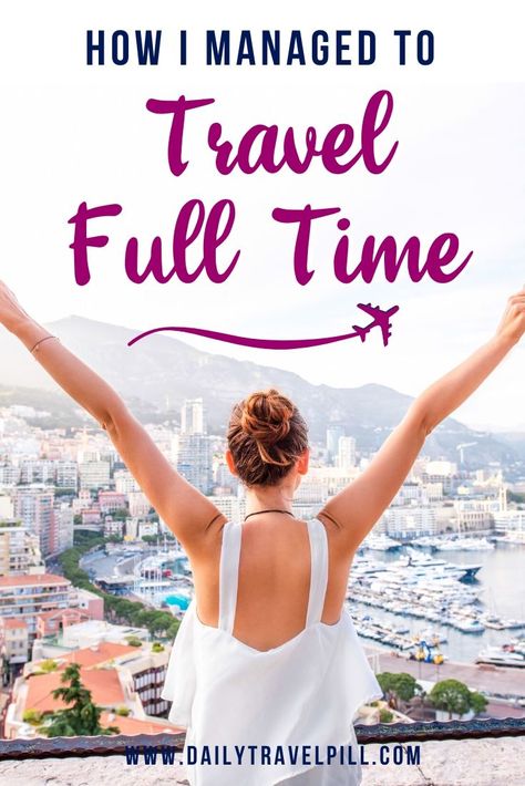 Find out how to become a full time traveler. I've been traveling full time for the past 2 years and I'm sharing my secrets with you. Being a digital nomad wasn't easy but it was the best decision I ever made! Read more about my strategy here! #fulltimetravel #digitalnomad #traveltips #budgettravel #travelblogger | budget travel | long term travel | how to become a digital nomad | digital nomad life | cheap travel | Tips For Traveling Alone, Full Time Travel, Time Traveler, Inner Critic, Travel Safety, Travel Companies, Group Travel, Solo Female Travel, Backpacking Travel