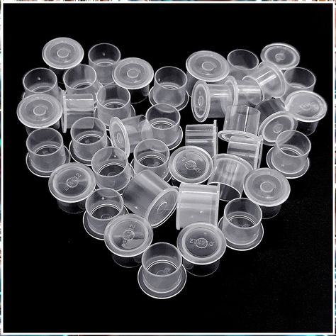 Tattoo Ink Cups 300PCS 14mm Medium Disposable Tattoo Pigment Caps with Base Plastic for Tattooing Tattoo MachineTattoo Suppli Elements Tattoo, Tattoo Needles, Tattoo Kits, Black Ink Tattoos, Tattoo Supplies, Tattoo Ink, Pattern Names, Ink Color, Black Tattoos