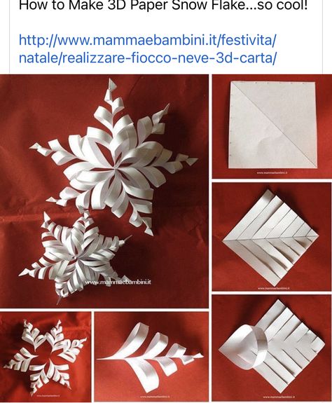 3d Paper Snowflakes, Diy Paper Christmas Tree, Paper Christmas Decorations, Paper Christmas Ornaments, Christmas Origami, Christmas Paper Crafts, Paper Christmas Tree, Paper Ornaments, Paper Snowflakes