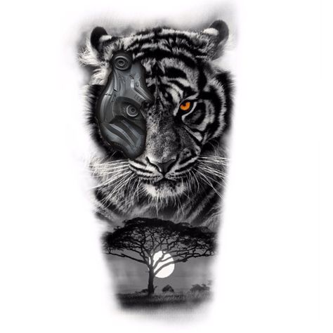 Tiger Tattoo Design, Scary Tattoos, Tiger Tattoo, Realism Tattoo, Ukelele, Tattoo Art, Blackwork, Tattoo Design, Realism