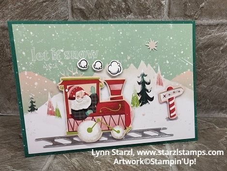 Stampin Up Santa Express Cards, Santa Express, Santa Card, Santa Cards, Santa Claus Is Coming To Town, Stampin Up Christmas Cards, Christmas Train, Stampin Up Christmas, Marianne Design