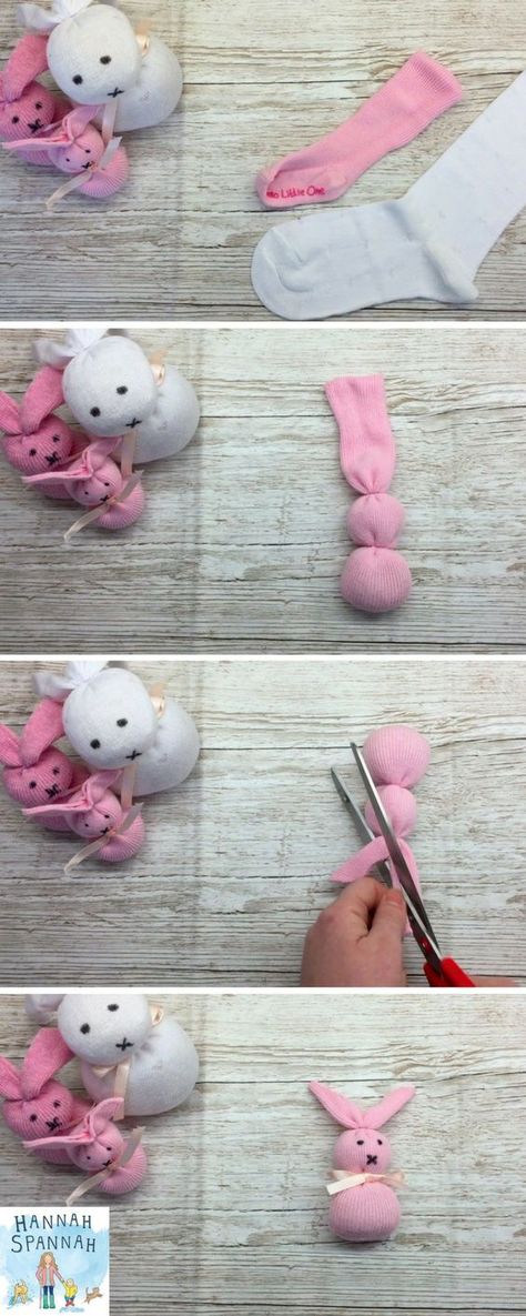 Sock Bunnies, Sock Bunny, Sock Dolls, Sock Crafts, Diy Socks, Beginner Sewing Projects Easy, Sock Animals, Easter Crafts Diy, Bunny Crafts