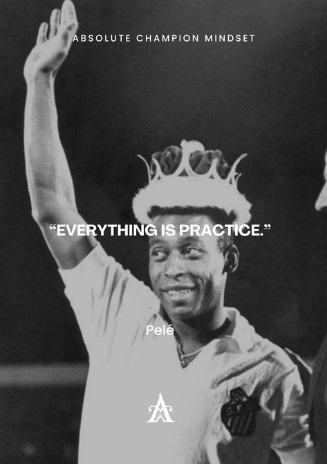 “Everything is practice.” - Pelé Follow us for more daily quotes and inspirational videos @absolutechampionmindset #football #motivationalquote #dailyquotes #motivation #inspiration #success #quote #quotes #motivationalquotes #dailymotivation #lifemotivation Pele Quotes, Self Fulfilling Prophecy, Success Quote, Inspirational Videos, Life Motivation, Daily Motivation, Daily Quotes, Motivation Inspiration, Follow Us