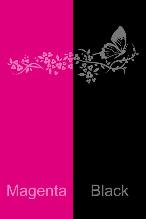 Magenta & Black Black And Magenta Aesthetic, 2000s Color Combos, 2000s Color Palette, Magenta Aesthetic, Jewel Tone Color Palette, Colours That Go Together, Pink Color Combination, Hex Color Palette, Cool Color Palette