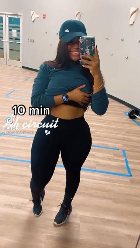 Pin by Ambrea Chapman on TikTok At-Home Workouts [Video] | Full body gym workout, Fitness workout for women, Black girl fitness All Black Party Outfits For Women, Body Gym Workout, 1200 Calorie, Body Gym, Summer Body Workouts, Tummy Workout, Workout For Women, Buttocks Workout, Leg And Glute Workout