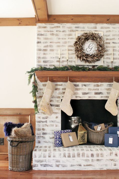 Brick Mortar Wash, German Schmear Brick, Smear Brick, Mortar Wash, German Smear Brick, White Wash Brick Fireplace, German Schmear, German Smear, Modern Cottage Style