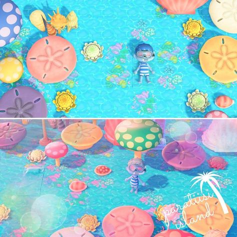 Animal Crossing Inspiration on Instagram: “This Coral Reef Island looks absolutely breathtaking 🐟🐠 I’d loooove to dive there! 🤿 — credits — @akira_atmr 💙” Acnh Coral Reef, Animal Crossing Inspiration, Coral Reef Design, Mermaid Island, Underwater Theme, Animal Crossing Funny, Underwater Animals, Ocean Design, New Animal Crossing